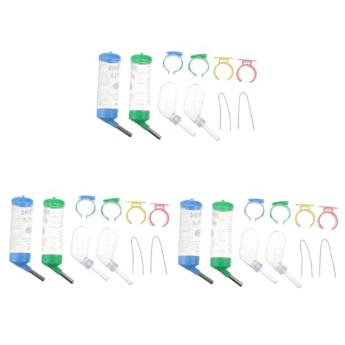 FOMIYES 3er-Sets Wasserflasche Für Meerschweinchen Trinkflasche Für Haustiere Tropfflasche Leicht Zu Reinigen Für Kaninchenkäfig 4 Stück X 3 von FOMIYES