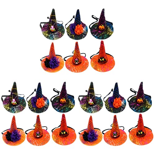 FOMIYES 3 Sets Halloween-kostüme Für Haustiere Lustige Kopfbedeckung Für Hunde Und Katzen Hut Foto-Requisiten Leicht Zu Tragen Robuste Materialien 6 Stück X 3 von FOMIYES
