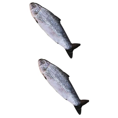 FOMIYES 2 Stücke Interaktive Plüsch Fisch Spielzeug Für Katzen Stofftier Fisch Puppe Weiche Spielzeug Lachs Design Mental FOMIYES 2 Stücke Interaktive Plüsch Fisch Spielzeug Für Katzen Stofftier Fisch Puppe Weiche Spielzeug Lachs Design Mental von FOMIYES