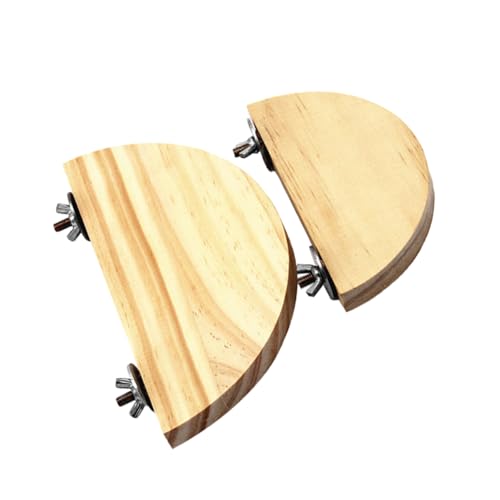 FOMIYES 2er-Pack Ziervögel Papagei Holz Sprungbrett Spielzeug Kleintier Halbkreis Steht Hamster Plattformen von FOMIYES