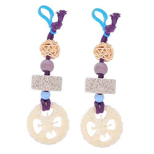 FOMIYES 2 Pcs Holz Kauen Spielzeug für Tiere Pet Zubehör Hamster Mineralien Molaren Spielzeug von FOMIYES