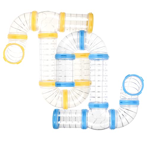 FOMIYES 2 Sätze Hamster-röhren-kit Außenrohr des Rattenkäfigs Zubehör Für Hamsterkäfige Meerschweinchen-röhrentunnel Mäuseversteck Hamsterspielzeug Die Ratte Transparentes Rohr Pp von FOMIYES