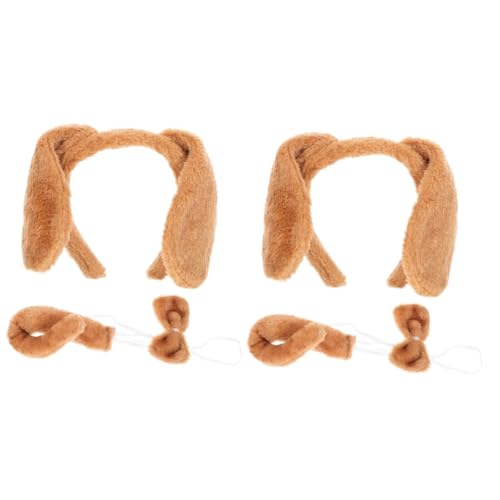 FOMIYES 2 Sätze Hundekostüm Set mit Stirnband Hundohren Fliege und Plüsch Tierkostüm Zubehör für Fasching Karneval Halloween und Kostümparty Hautfreundlich und Langlebig FOMIYES 2 Sätze Hundekostüm Set mit Stirnband Hundohren Fliege und Plüsch Tierkostüm Zubehör für Fasching Karneval Halloween und Kostümparty Hautfreundlich und Langlebig von FOMIYES