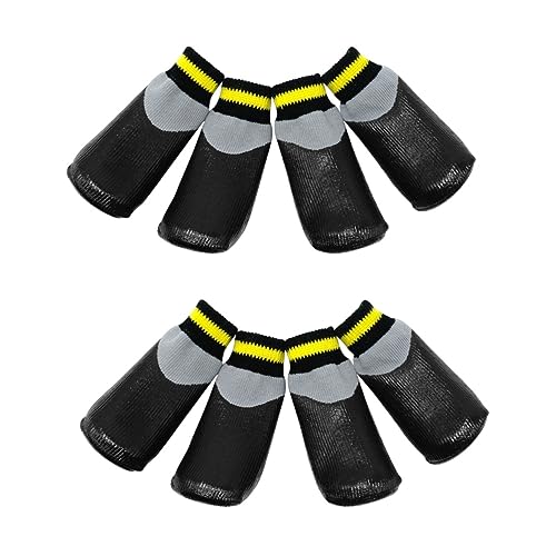 FOMIYES 2 Sets Booties Socken Für Hunde - Gummischuhe Regenstiefeletten Haustierpfoten Hundewelpen Schuhe Schwarz FOMIYES 2 Sets Booties Socken Für Hunde - Gummischuhe Regenstiefeletten Haustierpfoten Hundewelpen Schuhe Schwarz von FOMIYES