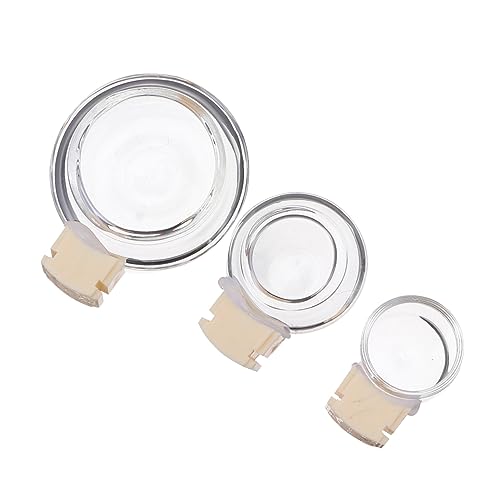 FOMIYES 2 Sets Praktische Vogelfütterungsbecher Glasfütterungsbecher Vogelkäfig-futterspender Vogelglasbadewanne Haustiervogelbedarf Vogelkäfig-futterbecher von FOMIYES