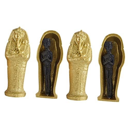 FOMIYES 2 Stück Ägyptische Mumie Sarkophag Figur Teiliges Harz Ornament Antikes Design Langlebig für Desktop Dekoration Wohnzimmer und Garten FOMIYES 2 Stück Ägyptische Mumie Sarkophag Figur Teiliges Harz Ornament Antikes Design Langlebig für Desktop Dekoration Wohnzimmer und Garten von FOMIYES