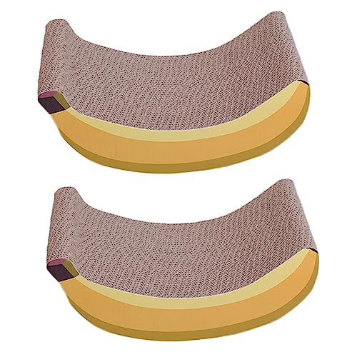 FOMIYES 2 Stück Kratzbrett für Katzen und Kätzchen Bananenförmig Gewelltes Kratzspielzeug Sicher für Die Pfoten FOMIYES 2 Stück Kratzbrett für Katzen und Kätzchen Bananenförmig Gewelltes Kratzspielzeug Sicher für Die Pfoten von FOMIYES