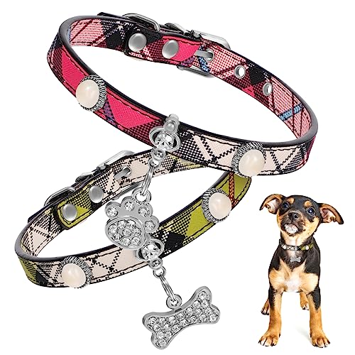 FOMIYES 2 Verstellbare Hundehalsbänder Mit PVC Halsbandglöckchen Für Neugeborene Welpen Verschleißfeste Kätzchenhalsbänder FOMIYES 2 Verstellbare Hundehalsbänder Mit PVC Halsbandglöckchen Für Neugeborene Welpen Verschleißfeste Kätzchenhalsbänder von FOMIYES