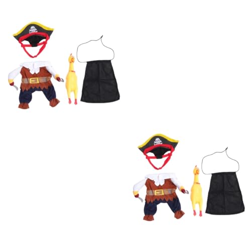 FOMIYES 2-teiliges Set Haustierkostüm Hundekleidung Halloween Haustier Piratenanzug Halloween Hundekostüme Komfortables Haustier Cosplay FOMIYES 2-teiliges Set Haustierkostüm Hundekleidung Halloween Haustier Piratenanzug Halloween Hundekostüme Komfortables Haustier Cosplay von FOMIYES