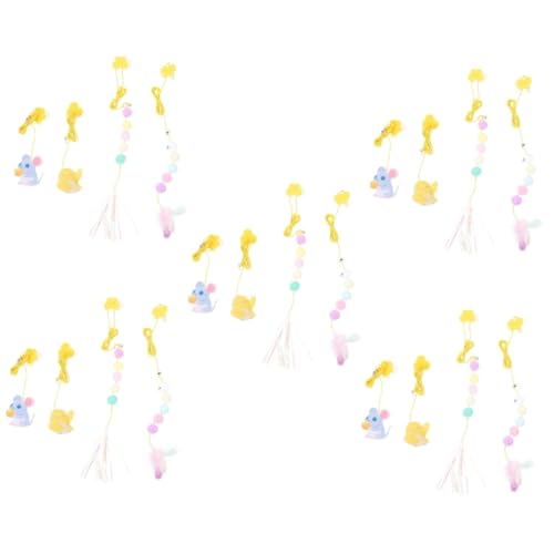 FOMIYES 5 Sets Interaktives Katzenspielzeug Kätzchen-Seil-Teaser Katzenjagd-Spielzeug Indoor-Spielzeug Lustiges Katzen-Teasing Katzenbedarf 4 Stück * 5 FOMIYES 5 Sets Interaktives Katzenspielzeug Kätzchen-Seil-Teaser Katzenjagd-Spielzeug Indoor-Spielzeug Lustiges Katzen-Teasing Katzenbedarf 4 Stück * 5 von FOMIYES