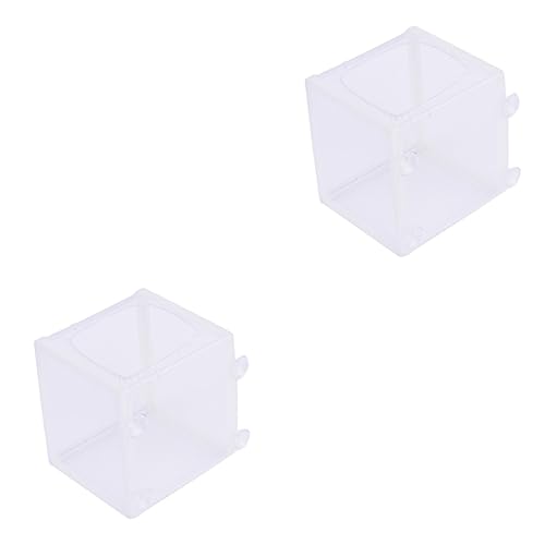 FOMIYES 2St Fischbrutkasten Fischzüchter Fisch Separator Zuchtnetz Aquarienabscheider Eingewöhnungsnetz Tropfen Sole Fischnetz Netz Züchter Guppys Terrarium Isolationsbox Inkubator Weiß von FOMIYES