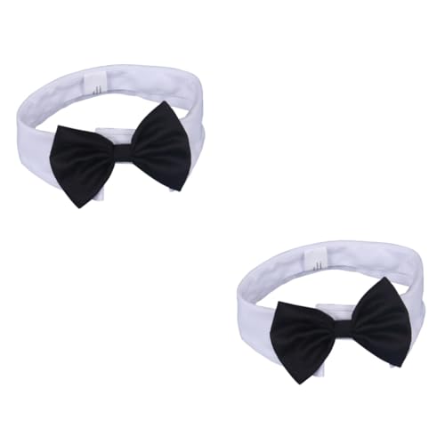 FOMIYES 2 Stücke Hund Halloween Fliege Haustier Fliege Bandana Einstellbare Kragen Für Größe Schwarz von FOMIYES