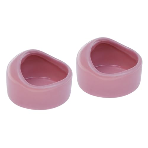 FOMIYES 2stücke Keramische Futterschüssel Für Hamster Kauspielzeug Und Näpfe Für Kleine Haustiere Rosa Für Futter Und Snacks Leicht Zu Reinigen Und Für Meerschweinchen Zwerghamster von FOMIYES