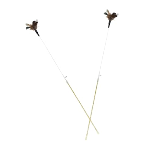 FOMIYES 2er-Pack Katzenspielzeuge Zum Teaser Mit Glöckchen Und Interaktives Katzendrachenspielzeug Für Vergnügliches Spielen von FOMIYES