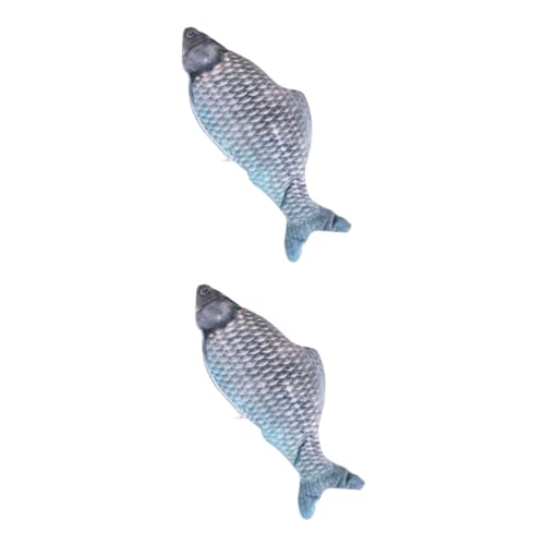 FOMIYES 2St elektronischer Fisch realistische Katze realistischer Floppfisch Katzenminze Flauschige Kuscheltiere Plüsch wedelnder Fisch Haustier Spielzeug schwingen Puppe von FOMIYES