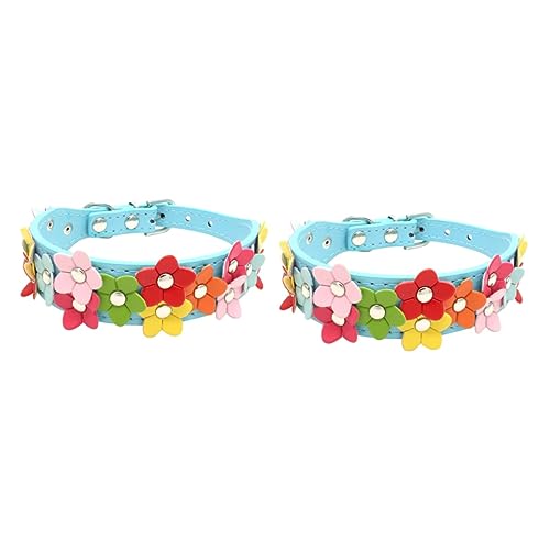 FOMIYES 2stücke Einstellbares Pu- Für Haustiere Mit Bunten Blumen s Blau Für Hunde Und Welpen Robustes Material Für Leine Und FOMIYES 2stücke Einstellbares Pu- Für Haustiere Mit Bunten Blumen s Blau Für Hunde Und Welpen Robustes Material Für Leine Und von FOMIYES