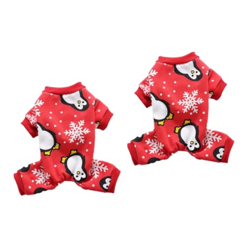 FOMIYES 2 Stück Haustierkleidung Warmer Haustier-Pyjama Für Hunde Weihnachts-Pinguin-Thema Langlebig Für Besondere Anlässe FOMIYES 2 Stück Haustierkleidung Warmer Haustier-Pyjama Für Hunde Weihnachts-Pinguin-Thema Langlebig Für Besondere Anlässe von FOMIYES