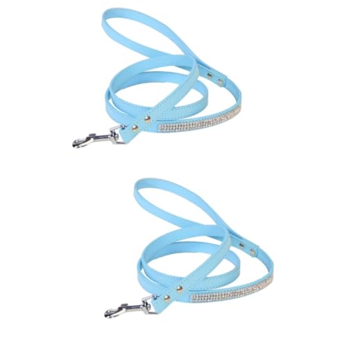 FOMIYES 2St Leinen für Hunde Kleiner Rassen Gehleine Hundetraining Welpe Strasssteine Trainingsleine für Hunde Laufleine für Haustiere reflektierend Gürtel anschließen Gurt Halsband von FOMIYES