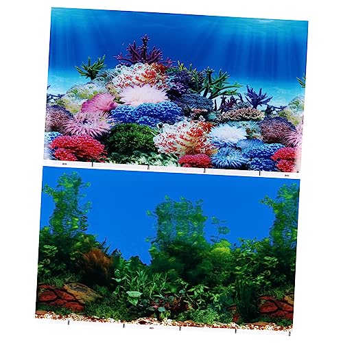 FOMIYES Aquarium Drift Fisch Tank Kit 2 Stücke 3D Korallen Aufkleber Aufkleber Stilvolle Dekoration 30x42cm Größe von FOMIYES