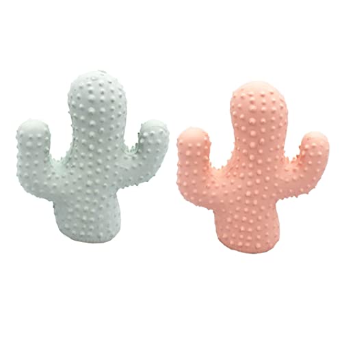 FOMIYES 2stücke Cactus Kauspielzeug Für Hunde Lustiges Quietschspielzeug Zur Zahnreinigung Aus Hochwertigem Fördert Das Kauen Zahnpflege Zufälligen Farben von FOMIYES