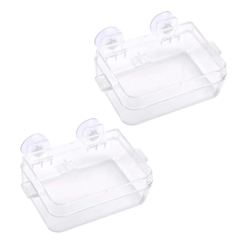 FOMIYES 2st Futterstelle Für Reptilien Schildkr?te Fütterung Gericht Schildkr?te Tablett Reptil Lebensmittel Container Frosch Lebensmittel Gericht Gecko Essen Schüssel Tier Plastik Hamster von FOMIYES