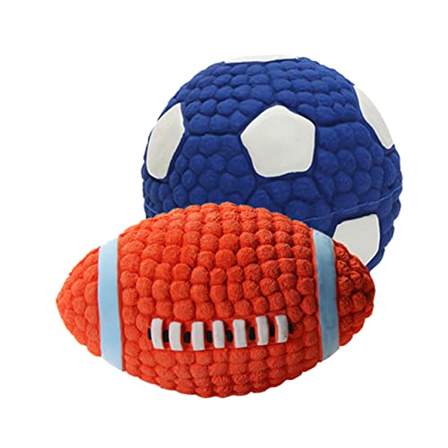 FOMIYES Hundespielzeug Zähne Sound Spielzeug 2 Stücke Haustier Kauspielzeug Große Rugby Fußball Lärm für Spielen Hund Haustier Bälle FOMIYES Hundespielzeug Zähne Sound Spielzeug 2 Stücke Haustier Kauspielzeug Große Rugby Fußball Lärm für Spielen Hund Haustier Bälle von FOMIYES