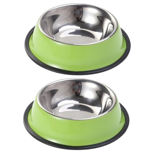 FOMIYES 2 Stück Hundenapf Edelstahl Futternapf rutschfeste Unterseite Für Welpen Hunde Katzen Haustier Zubehör 18cm Grün FOMIYES 2 Stück Hundenapf Edelstahl Futternapf rutschfeste Unterseite Für Welpen Hunde Katzen Haustier Zubehör 18cm Grün von FOMIYES