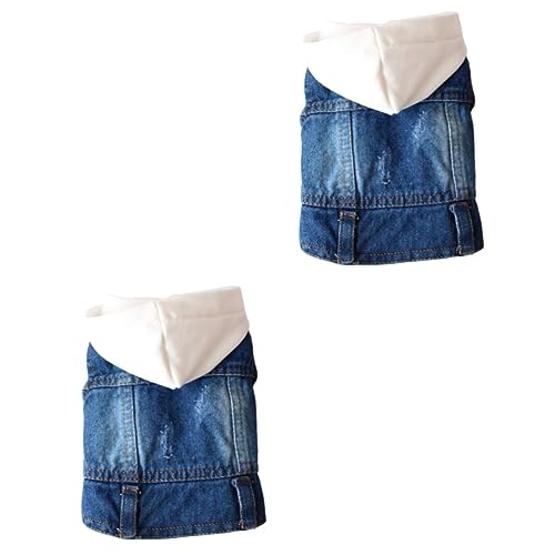 FOMIYES 2 Stücke Denim Weste Hund Bekleidung Haustier Kleidung Gestrickte Hut Für Chihuahua Pudel Welpen FOMIYES 2 Stücke Denim Weste Hund Bekleidung Haustier Kleidung Gestrickte Hut Für Chihuahua Pudel Welpen von FOMIYES
