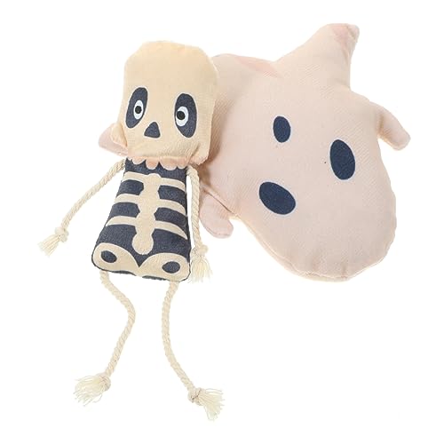 FOMIYES 2stücke Interaktive Katzenminze Spielzeuge Im Geister Und Totenkopfdesign Weiche Katzenspielzeuge Für Halloween Für Kätzchen Und Katzen Zum Spielen Und Beißen von FOMIYES