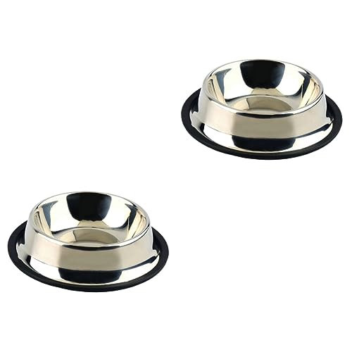FOMIYES 2 Stücke Pet Supplies Feeder Bowl Katze Schüssel Nicht-Edelstahl 22cm Silber FOMIYES 2 Stücke Pet Supplies Feeder Bowl Katze Schüssel Nicht-Edelstahl 22cm Silber von FOMIYES