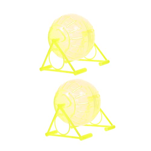 FOMIYES 2 Stücke Hamster Lauf Bälle Stehen Übung Rad für Hamster Mäuse Ratten Haustier Spielzeug von FOMIYES