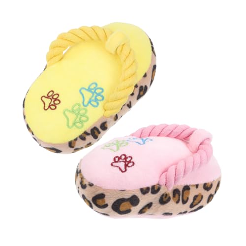 FOMIYES Plüsch Hundespielzeug Set 2tlg Pantoffel Form Kauspielzeug Haustier Zahnen Spielzeug Quietsche FOMIYES Plüsch Hundespielzeug Set 2tlg Pantoffel Form Kauspielzeug Haustier Zahnen Spielzeug Quietsche von FOMIYES