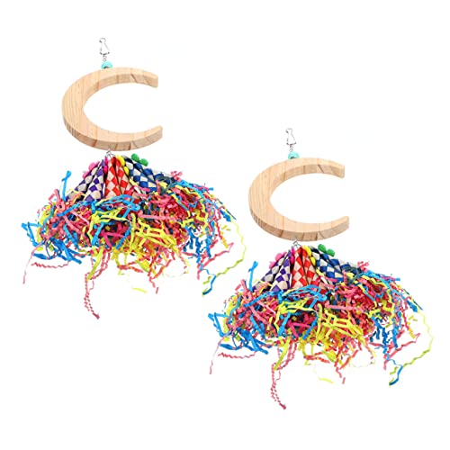 FOMIYES Vogel-papagei-schaukelspielzeug für Sittiche 2 Stück Sittich-schaukel Vogelkäfig- Sicheres Holzschaukelspielzeug in Mondform FOMIYES Vogel-papagei-schaukelspielzeug für Sittiche 2 Stück Sittich-schaukel Vogelkäfig- Sicheres Holzschaukelspielzeug in Mondform von FOMIYES