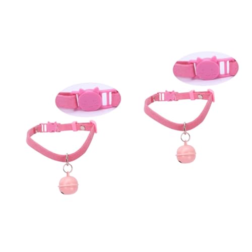 FOMIYES 2 Stücke Elegante Katze Kragen mit Glocke Einstellbare Haustier Kragen für Kätzchen Welpen Sanfte Material von FOMIYES