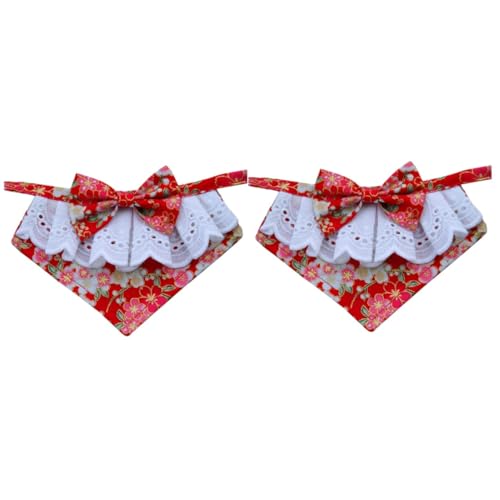 FOMIYES 2 Stücke Dreieck Schal Hund Kragen Pet Bib Festliche Design Weihnachten Tragen Japanische Ästhetik FOMIYES 2 Stücke Dreieck Schal Hund Kragen Pet Bib Festliche Design Weihnachten Tragen Japanische Ästhetik von FOMIYES