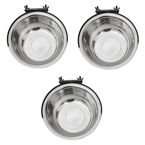 FOMIYES 3 STK Wassernapf Für Kaninchen Schüssel Aus Edelstahl Hundekäfig Schüssel Kiste Wasserschale Hundefutter Hundenäpfe Aus Edelstahl Chinchilla-futternapf Welpe Katze Geschirr Klein von FOMIYES