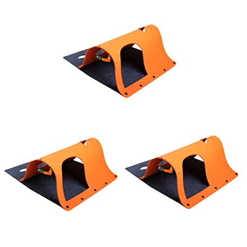FOMIYES 3 Stück Katzenspielplatzspielzeug Heimtierbedarf Multifunktionaler Katzen-Donut-Tunnel Orange Lustiges Übungsspielzeug Für Katzen von FOMIYES