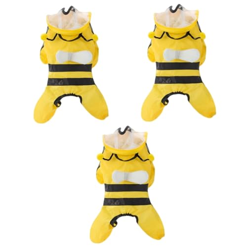 FOMIYES 3 Stücke Luxus Hund Regenmantel Modische Welpen Biene Form Regen Getriebe Winddicht Pet Poncho FOMIYES 3 Stücke Luxus Hund Regenmantel Modische Welpen Biene Form Regen Getriebe Winddicht Pet Poncho von FOMIYES