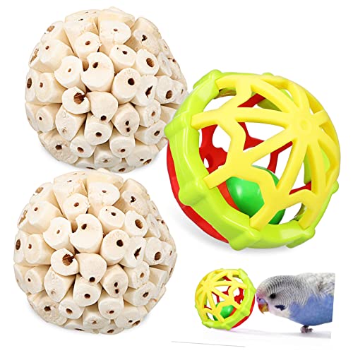 FOMIYES Trainingsspielzeug Für Vögel 3 Stück Kaubälle Für Papageien Zum Schleifen des Schnabels Luftgetrocknetes Vogelkäfig-zubehör Zufällige Farbe FOMIYES Trainingsspielzeug Für Vögel 3 Stück Kaubälle Für Papageien Zum Schleifen des Schnabels Luftgetrocknetes Vogelkäfig-zubehör Zufällige Farbe von FOMIYES