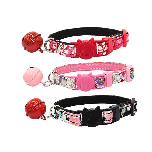 FOMIYES 3 STK Katzenhalsband abbrechen Abreißhalsbänder für Hunde Jungen Fliege weihnachtsmann kostü Halsband mit Gürtel für Haustier Japanisches Haustierhalsband Japanischer Stil Seil von FOMIYES