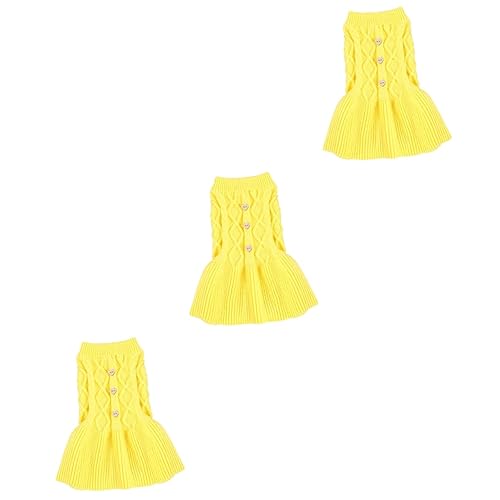 FOMIYES 3 Stück Modische Haustierkleidung Für Hunde Und Katzen Pullover Wollkleid Für Welpen Bequem Für Den Täglichen Gebrauch Größe XXS Gelb FOMIYES 3 Stück Modische Haustierkleidung Für Hunde Und Katzen Pullover Wollkleid Für Welpen Bequem Für Den Täglichen Gebrauch Größe XXS Gelb von FOMIYES