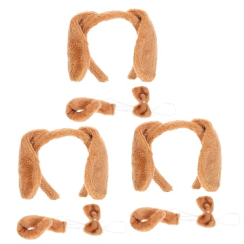 FOMIYES 3 Sätze Hundekostüm Set mit Ohren Stirnband Fliege und Weichem Süßes Cosplay Zubehör für Geburtstag Karneval und Tier Party Hautfreundlich und Langlebig FOMIYES 3 Sätze Hundekostüm Set mit Ohren Stirnband Fliege und Weichem Süßes Cosplay Zubehör für Geburtstag Karneval und Tier Party Hautfreundlich und Langlebig von FOMIYES