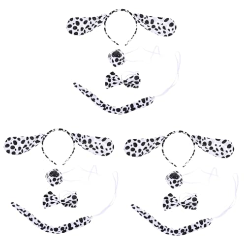 FOMIYES 3 Sätze Hundekostüm Zubehör Set mit Hund Ohren Stirnband Falscher Nase und Fliege Tier Haarreif für Halloween Cosplay Tierparty und Rollenspiele FOMIYES 3 Sätze Hundekostüm Zubehör Set mit Hund Ohren Stirnband Falscher Nase und Fliege Tier Haarreif für Halloween Cosplay Tierparty und Rollenspiele von FOMIYES