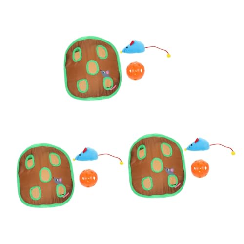 FOMIYES 3 Sätze Katzen Spielzeug Versteckspiel Haustiertür Für Glasschiebetür Katzenspielzeug Zusammenklappbares Katzentunnelspielzeug Katzentür Die Katze Stoff Schlag-einen-Maulwurf von FOMIYES