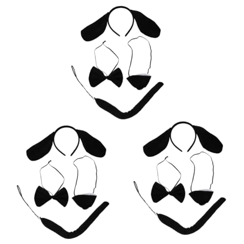 FOMIYES 3 Sätze Niedliches Welpen Kostüm Zubehör Set mit Hundeohren Haarreif Falscher Nase und Dekorativer Fliege Leichtes Stoffmaterial für Karneval Cosplay Party und Fotorequisiten FOMIYES 3 Sätze Niedliches Welpen Kostüm Zubehör Set mit Hundeohren Haarreif Falscher Nase und Dekorativer Fliege Leichtes Stoffmaterial für Karneval Cosplay Party und Fotorequisiten von FOMIYES