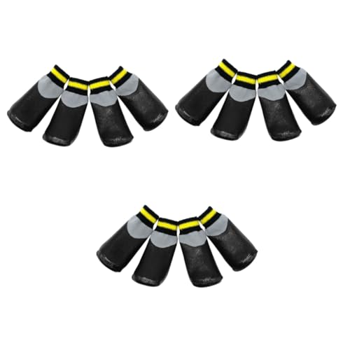 FOMIYES 3er Set Schuhe Für Hunde Booties - Gummisocken Hundeschuhe Größe 7 Schwarz FOMIYES 3er Set Schuhe Für Hunde Booties - Gummisocken Hundeschuhe Größe 7 Schwarz von FOMIYES