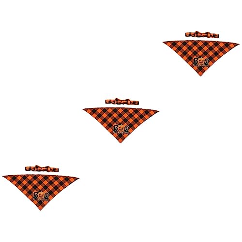 FOMIYES 3 Sets Halloween-Outfits Für Hunde Hundeschal Halsband Halstuch Hundehalstuch Wiederverwendbar Hundeschal Dekoratives Hundehalsband von FOMIYES