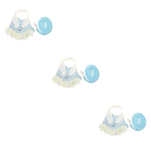 FOMIYES 3 Sets Ausgefallenes Stylisches Hasenkostüm-Set Mit Kleid Und Leine Dekoratives Outfit Für Besondere Anlässe von FOMIYES