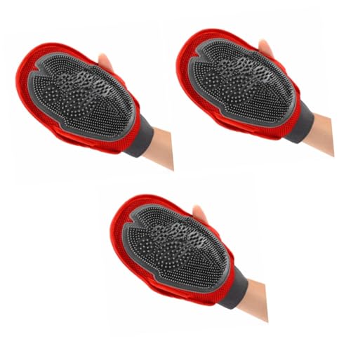 FOMIYES 3 Stücke Hundesalon Kamm Fell Werkzeug Für Haustiere Pet Glooming Handschuhe Glooming Handschuh Für Lint Pinsel Tierhaar Entferner Doppel von FOMIYES