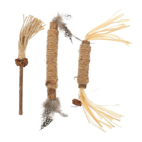 FOMIYES 3St Kauspielzeug für Katzen Katzen-Teaser-Stick Beißspielzeug für Haustiere Holzspielzeug Spielzeuge Kätzchen Versorgung verschleißfeste Katzenangel Haushalt Polygonum Holz hölzern FOMIYES 3St Kauspielzeug für Katzen Katzen-Teaser-Stick Beißspielzeug für Haustiere Holzspielzeug Spielzeuge Kätzchen Versorgung verschleißfeste Katzenangel Haushalt Polygonum Holz hölzern von FOMIYES
